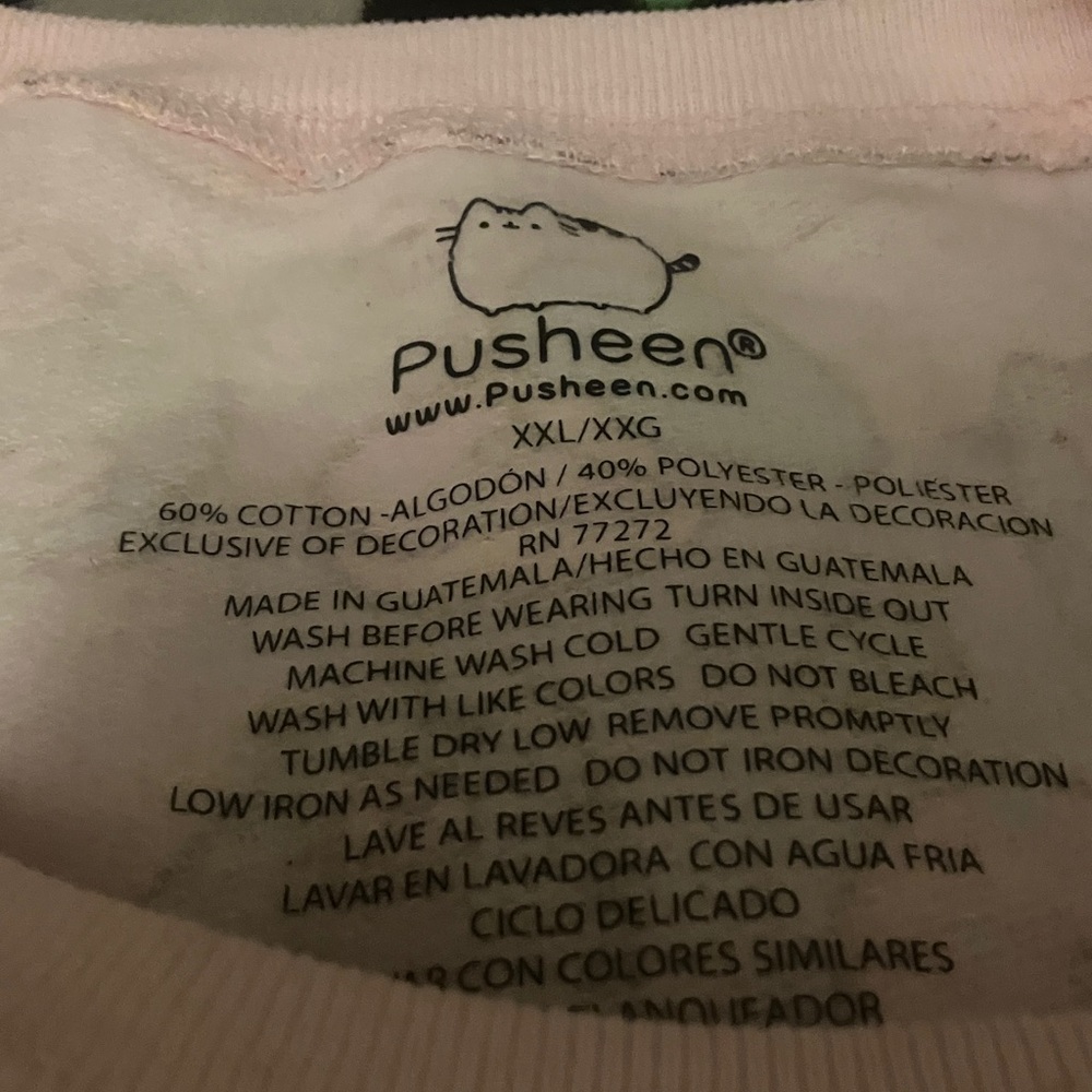Pusheen Donut AOP Pink and Gray Crew Neck Sweater - Picture 5 of 6